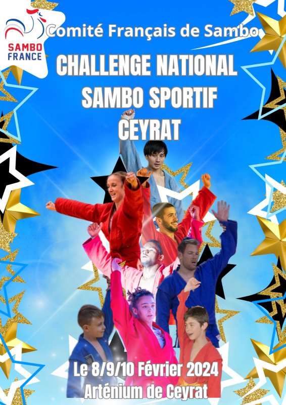 affiche CHALLENGE NATIONAL DE SAMBO SPORTIF 